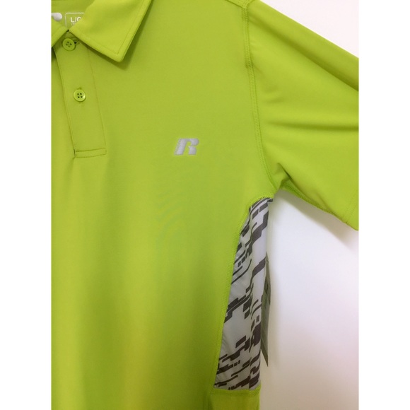 Lime/Green Russell Boys Polo Shirt - Picture 3 of 4